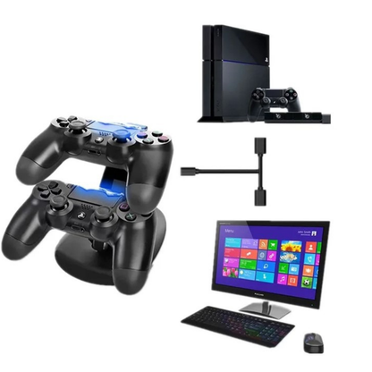Dual USB Charging Stand for PS4 Controllers