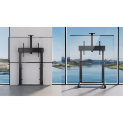 NB North Bayou T100 75″-120″ Motorized TV Bracket Trolley Cart