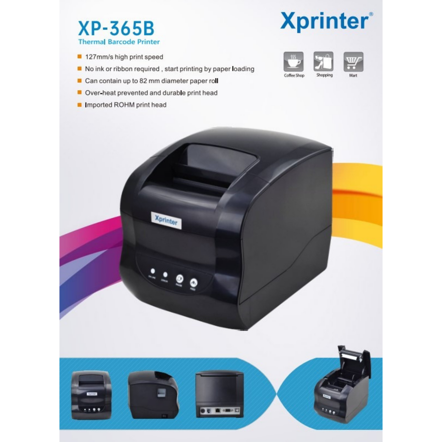 Thermal Label Printer 203 DPI 127mm/s | XP-365B