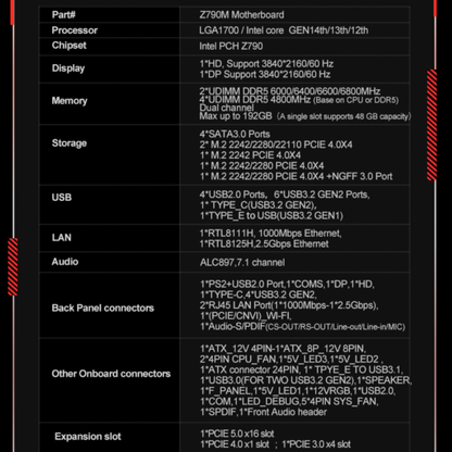 JINGSHA Z790M DDR5 Gaming Motherboard