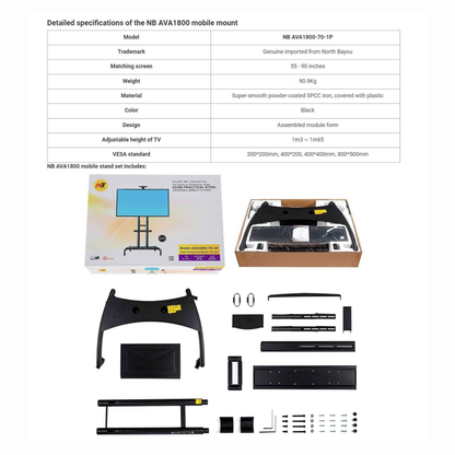 NB AVA1800-70-1P Mobile TV Cart Jordan & Amman
