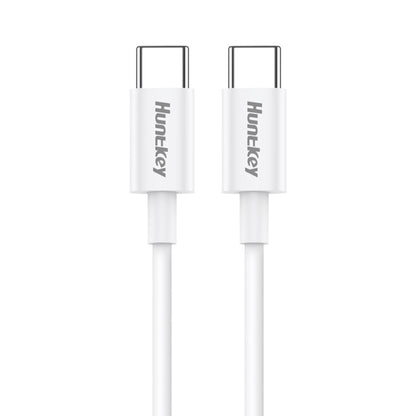 Type-C to Type-C Cable شحن سريع من هانتكي بطول 1.2 متر وقوة 60 واط و3 أمبير - أبيض