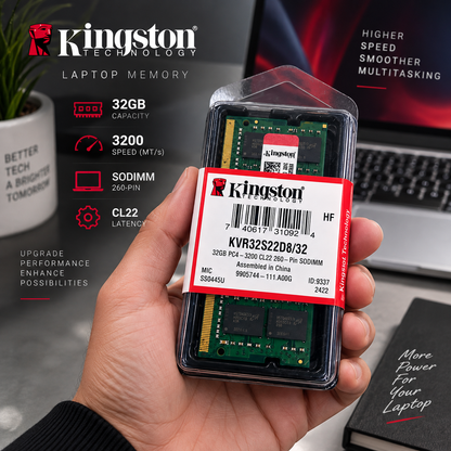32GB DDR4 3200MHz Laptop RAM CL22 High Performance