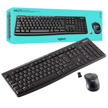 مجموعة لوحة المفاتيح والماوس اللاسلكية Logitech MK270