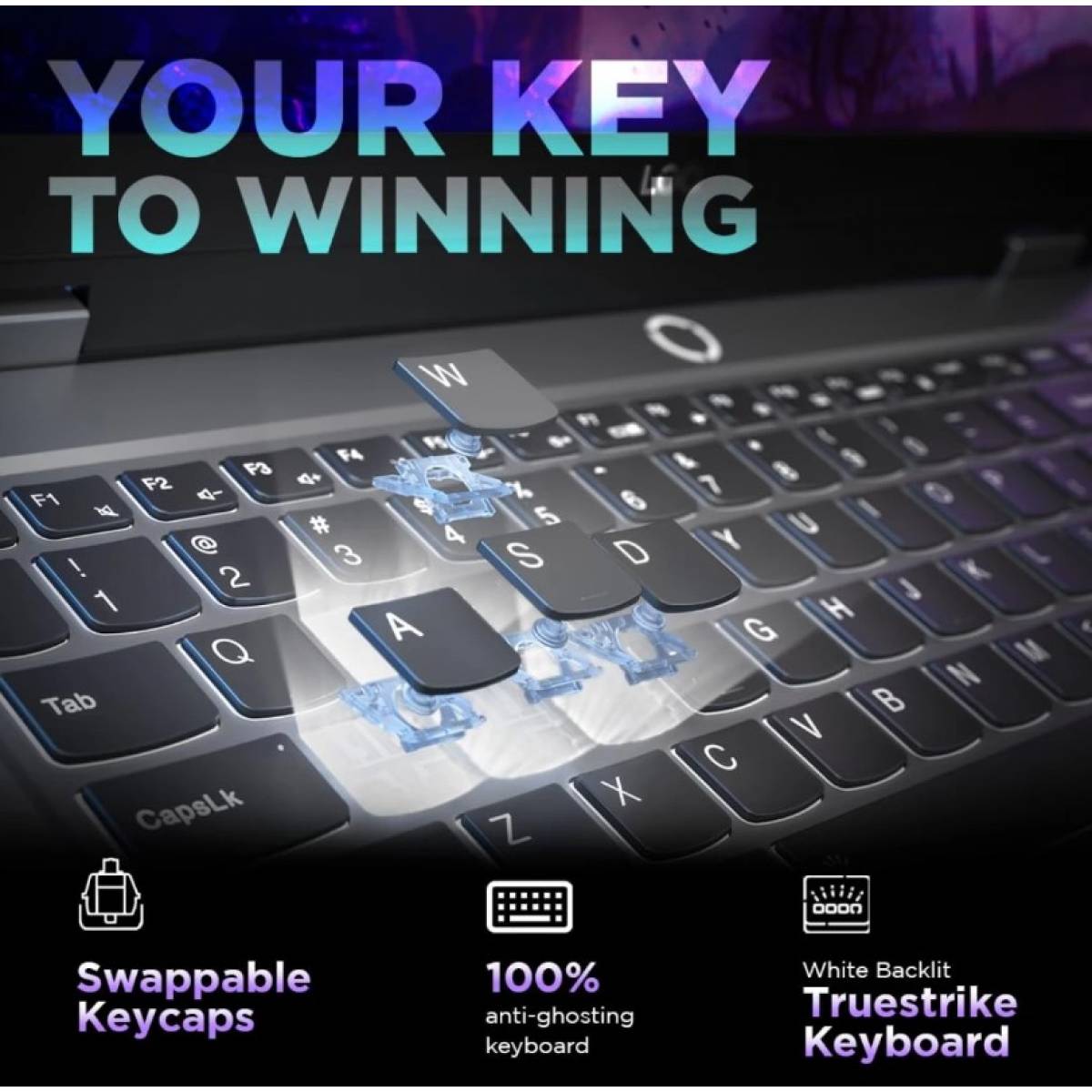 Laptop Lenovo LOQ Gaming 15IRX9 | AI-Powered Gaming PC 13Gen Intel® Core™ i7-13650HX, 24GB DDR5 NVIDIA GeForce RTX 4050 6GB & 15.6" FHD IPS 144Hz Display - Luna Grey