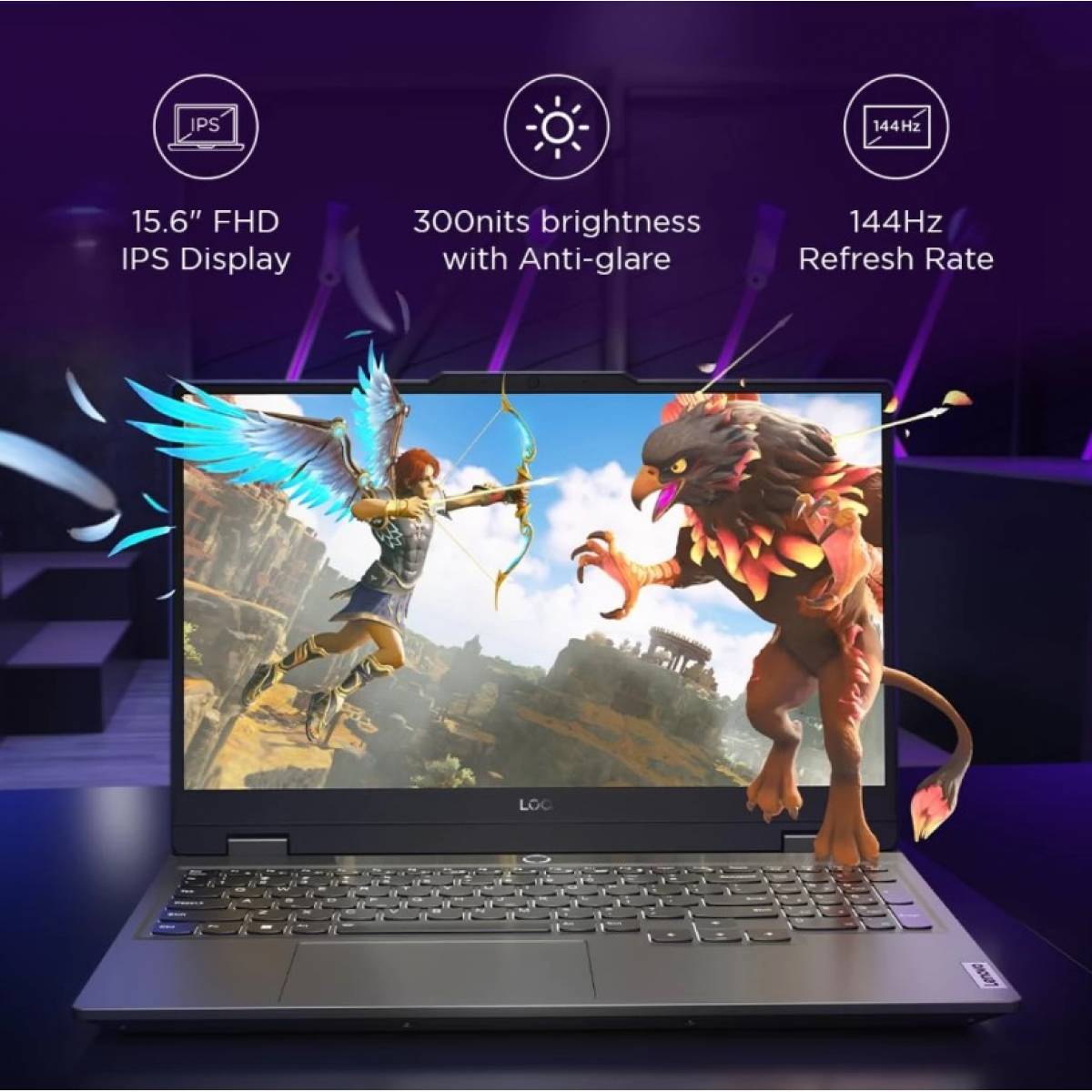 Laptop Lenovo LOQ Gaming 15IRX9 | AI-Powered Gaming PC 13Gen Intel® Core™ i7-13650HX, 24GB DDR5 NVIDIA GeForce RTX 4050 6GB & 15.6" FHD IPS 144Hz Display - Luna Grey