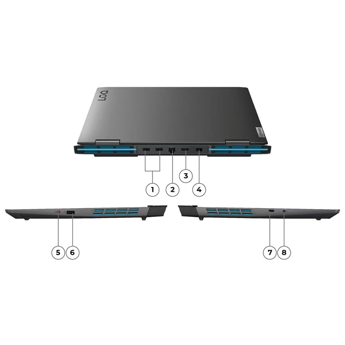 Laptop Lenovo LOQ Gaming 15IRX9 | AI-Powered Gaming PC 13Gen Intel® Core™ i7-13650HX, 24GB DDR5 NVIDIA GeForce RTX 4050 6GB & 15.6" FHD IPS 144Hz Display - Luna Grey