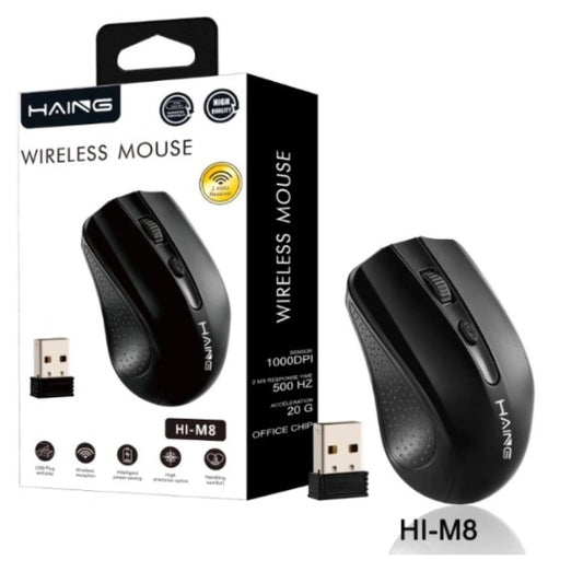 ماوس HAING M8 الضوئي اللاسلكي بمنفذ USB للكمبيوتر 2.4 جيجاهرتز