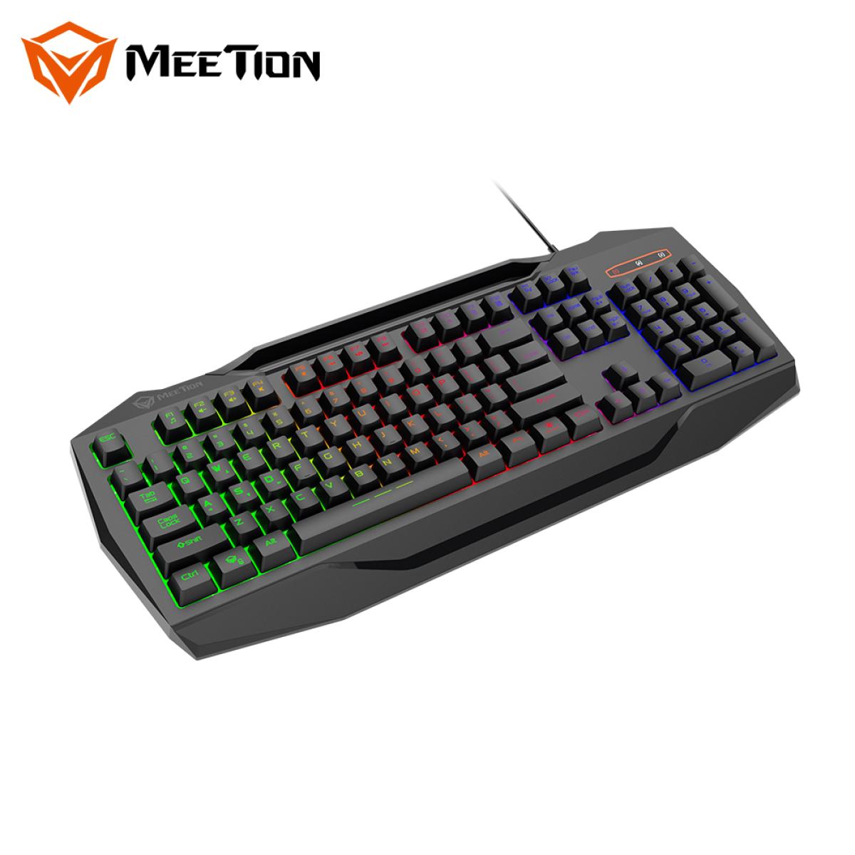 مجموعة ألعاب Meetion C490 السلكية 4 في 1 بإضاءة خلفية RGB