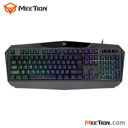 مجموعة لوحة مفاتيح وماوس ألعاب سلكية بإضاءة خلفية من Meetion C510