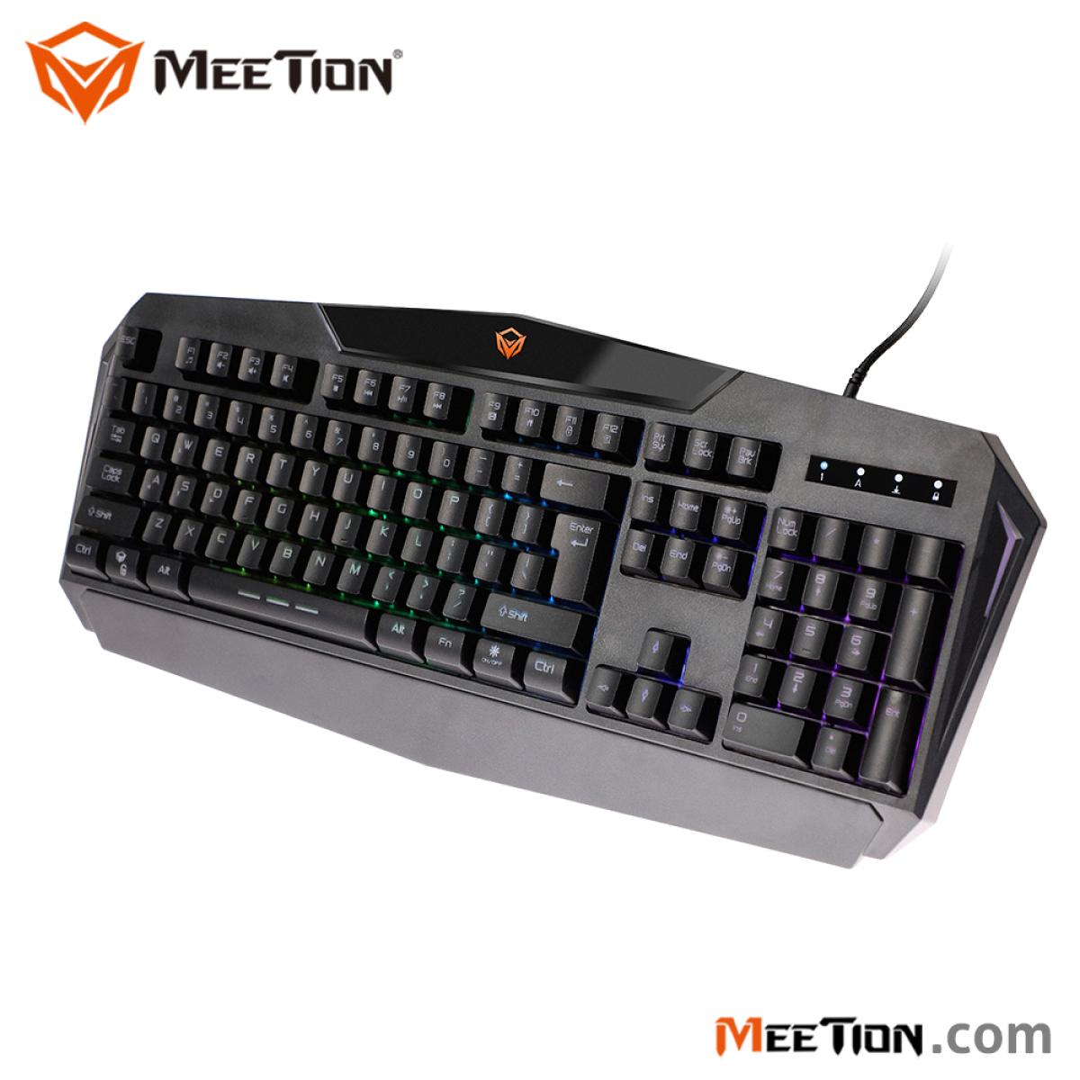 مجموعة لوحة مفاتيح وماوس ألعاب سلكية بإضاءة خلفية من Meetion C510