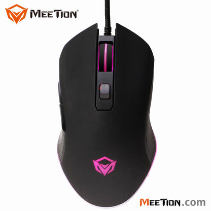 مجموعة لوحة مفاتيح وماوس ألعاب سلكية بإضاءة خلفية من Meetion C510