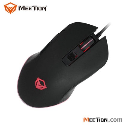 مجموعة لوحة مفاتيح وماوس ألعاب سلكية بإضاءة خلفية من Meetion C510