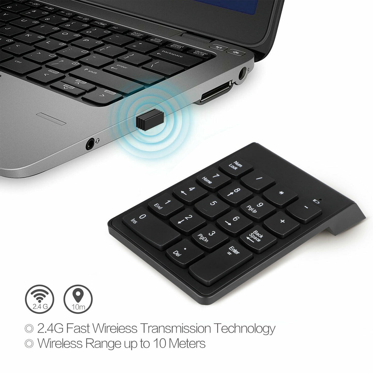 لوحة مفاتيح رقمية صغيرة لاسلكية عبر USB