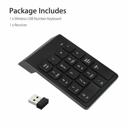 لوحة مفاتيح رقمية صغيرة لاسلكية عبر USB