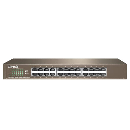 Tenda TEG1024D، محول جيجابت 24 منفذًا، محول إيثرنت غير مُدار مثبت على الرف 24 منفذًا مع تحسين حركة المرور