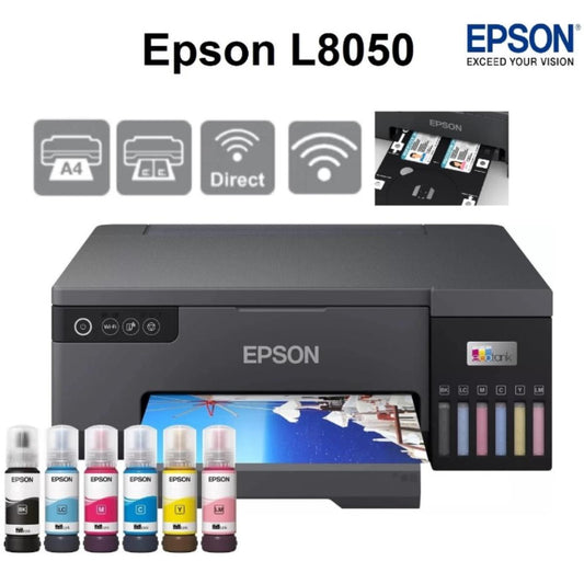 طابعة Epson EcoTank L8050 لطباعة الصور بدقة عالية وبدون خرطوشة