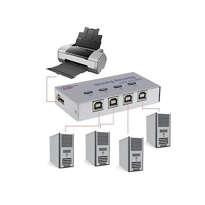 مفتاح مشاركة USB بأربعة منافذ