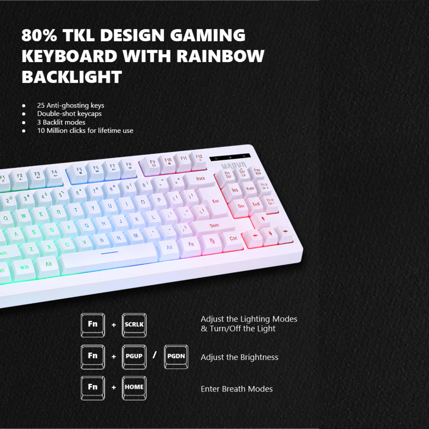 Marvo Scorpion Loot 30 3-in-1 Gaming Combo (CM310 WH)