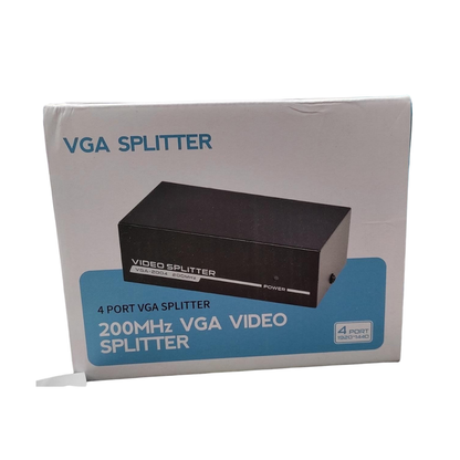 موزع VGA أربع منافذ بدقة عالية وتردد 200MHz