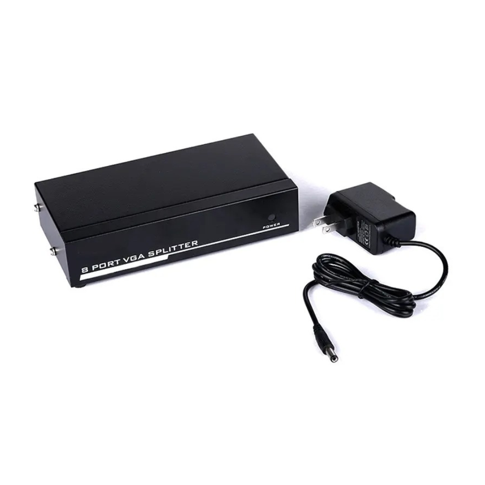 موزع VGA أربع منافذ بدقة عالية وتردد 200MHz