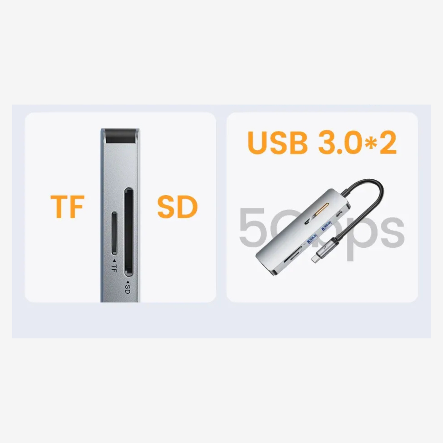 محول USB-C HUB 6 في 1 HDMI 4K PD