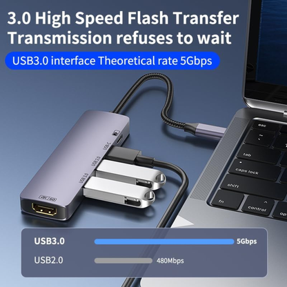 HAING HI-3031-THU 5 IN 1 Type-C To Multifunctional Adapter