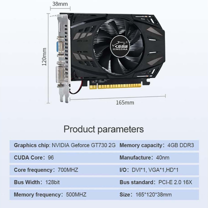 JINGSHA GT730 2GB DDR3 Graphic Card GPU