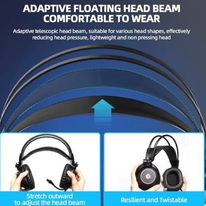 HP H220G RGB USB Gaming Headset side view