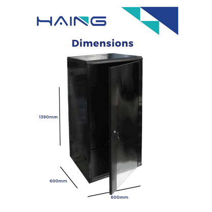 HAING 27U network server cabinet side view