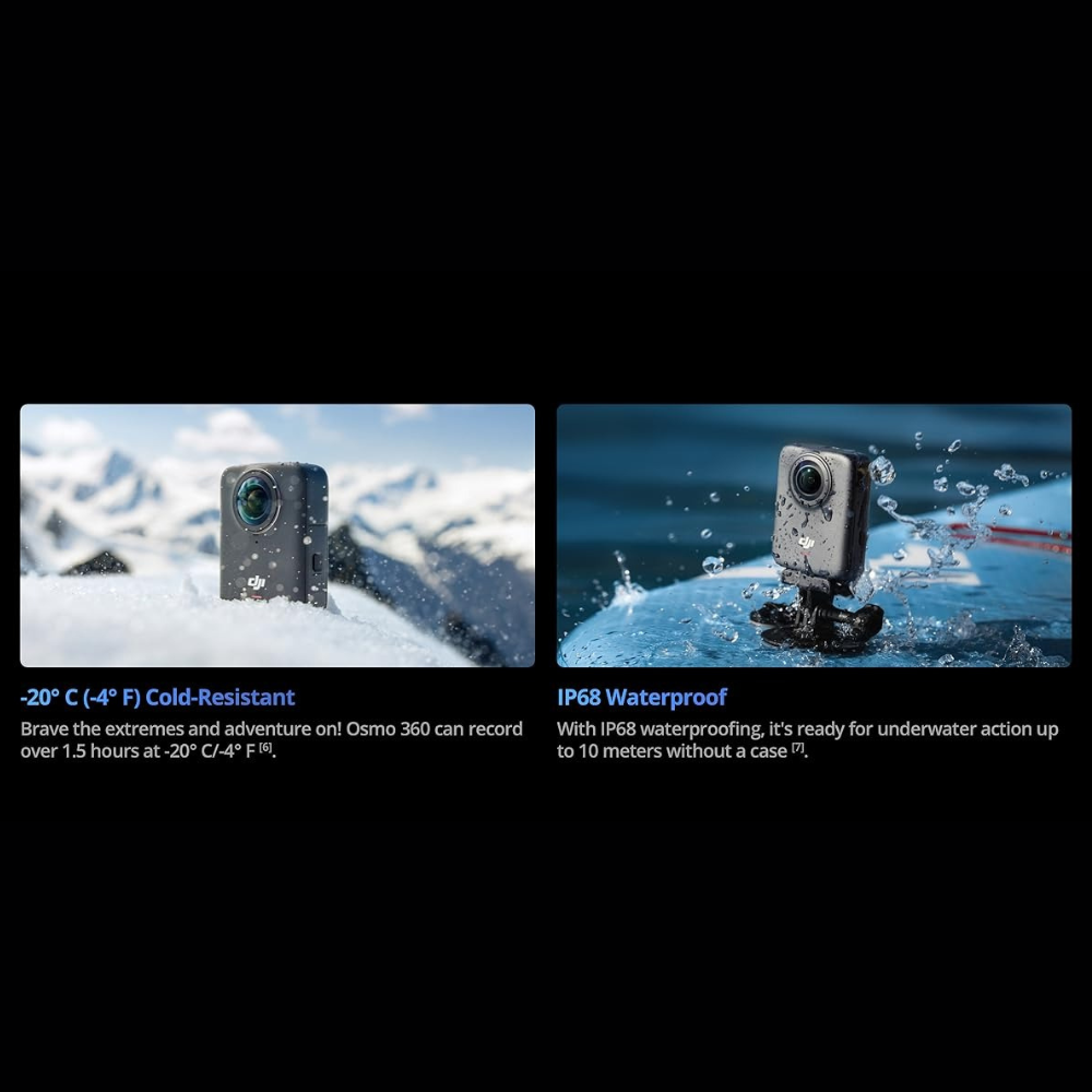 DJI Osmo 360 Adventure Combo 8K 360-degree action camera with 120MP panoramic photos 105GB built-in storage and three batteries at SAMMANPC Jordan
