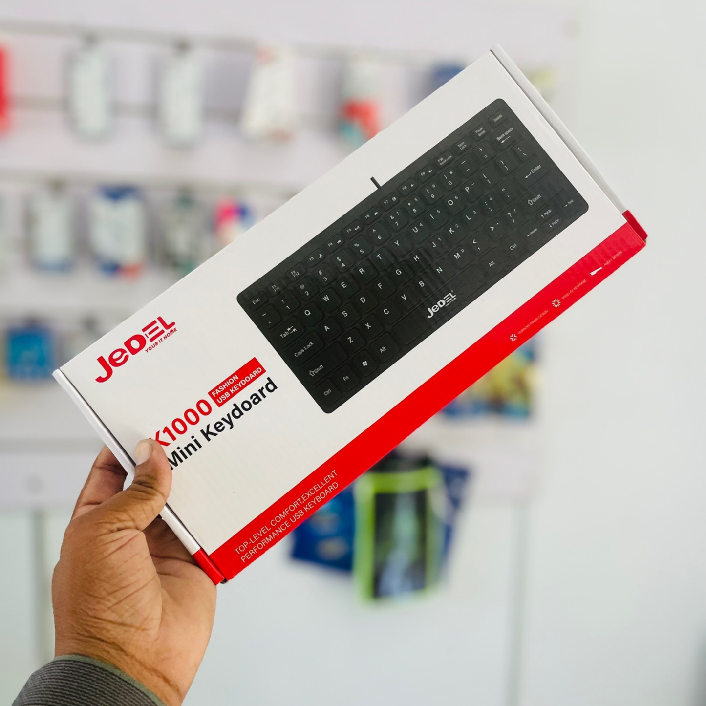 Jedel K1000+ Mini Wired USB Ultra-Slim Keyboard