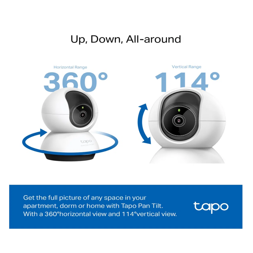 كاميرا TP-Link Tapo C200C بدقة 1080p مع دوران وتتبع ذكي
