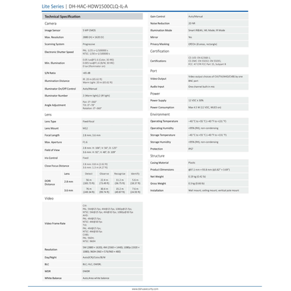 5MP Smart Dual Light Security Camera IP67 Outdoor