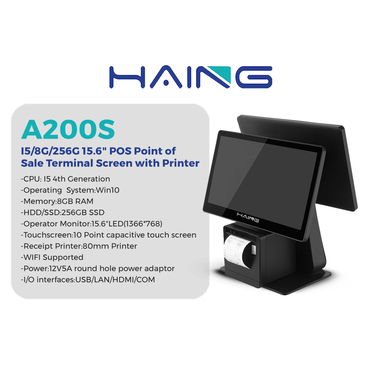 HAING A200S POS Terminal 15.6 i5 with Printer