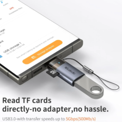 محول USB-C OTG مع قارئ SD TF