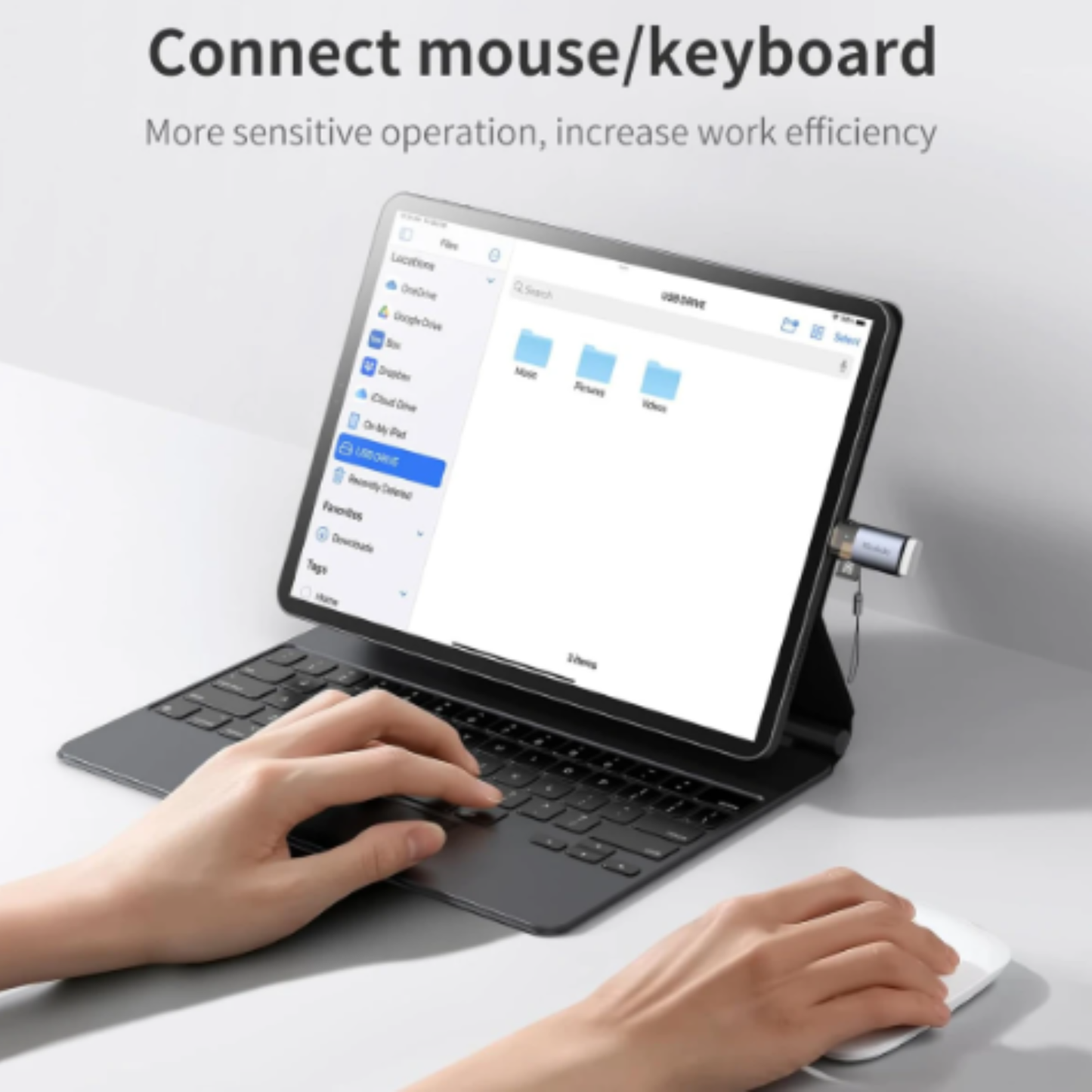 محول USB-C OTG مع قارئ SD TF