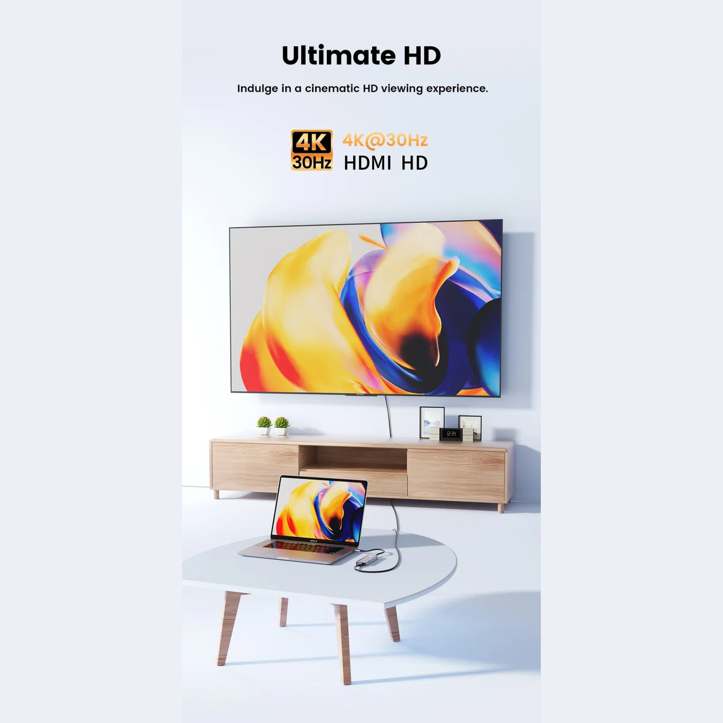 محول USB-C HUB 6 في 1 HDMI 4K PD