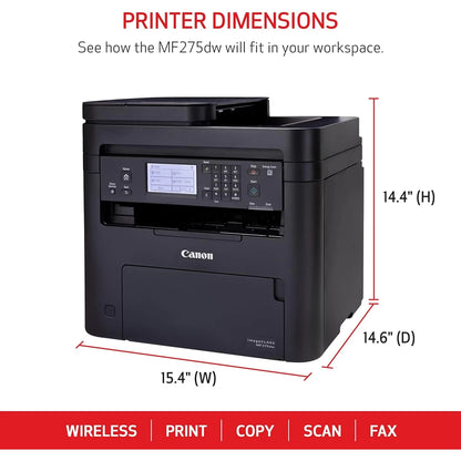 Canon i-SENSYS MF-275dw A4 Wireless & Duplex MONO 4-In- One ( Print, Copy, Scan, Fax) Printer - Black
