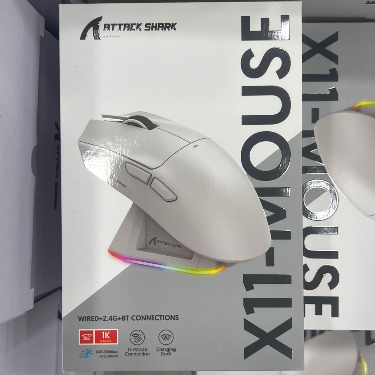 ATTACK SHARK X11 black wireless gaming mouse with RGB charging dock in Jordan