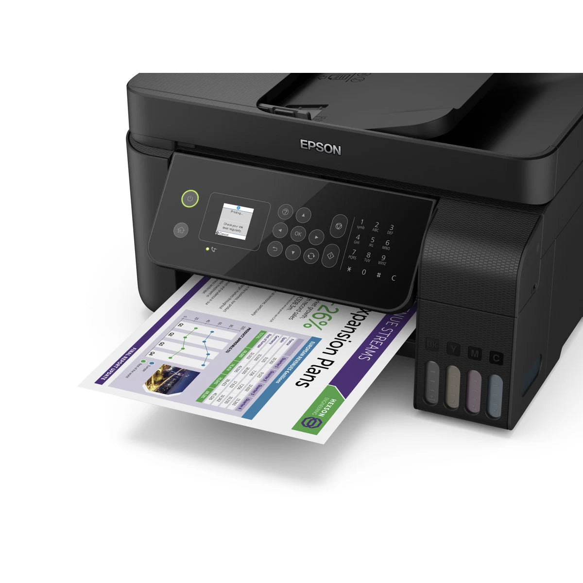 Epson Ecotank L5190 3-In-1 Office Ink Tank Printer A4 Colour Printer w/ ADF Wi-Fi & Color LCD Screen up to 33ppm/15ppm