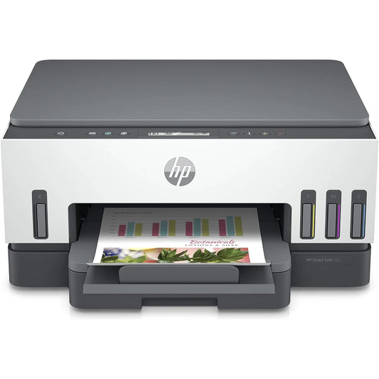 HP Smart Tank 720 WiFi Duplex Mutifunction Printer Print, Scan, Copy w/ Wireless Auto Ink & Paper Sensor (up to 12000 Black & 8000 Colour)