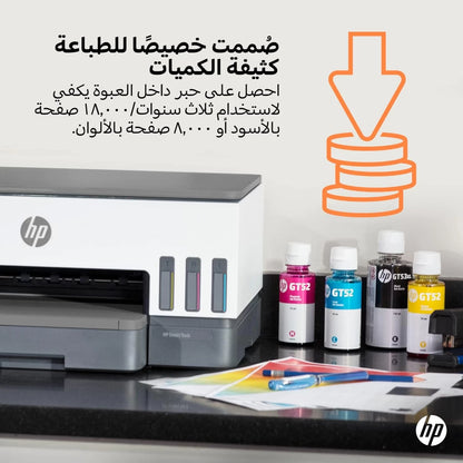 HP Smart Tank 720 WiFi Duplex Mutifunction Printer Print, Scan, Copy w/ Wireless Auto Ink & Paper Sensor (up to 12000 Black & 8000 Colour)
