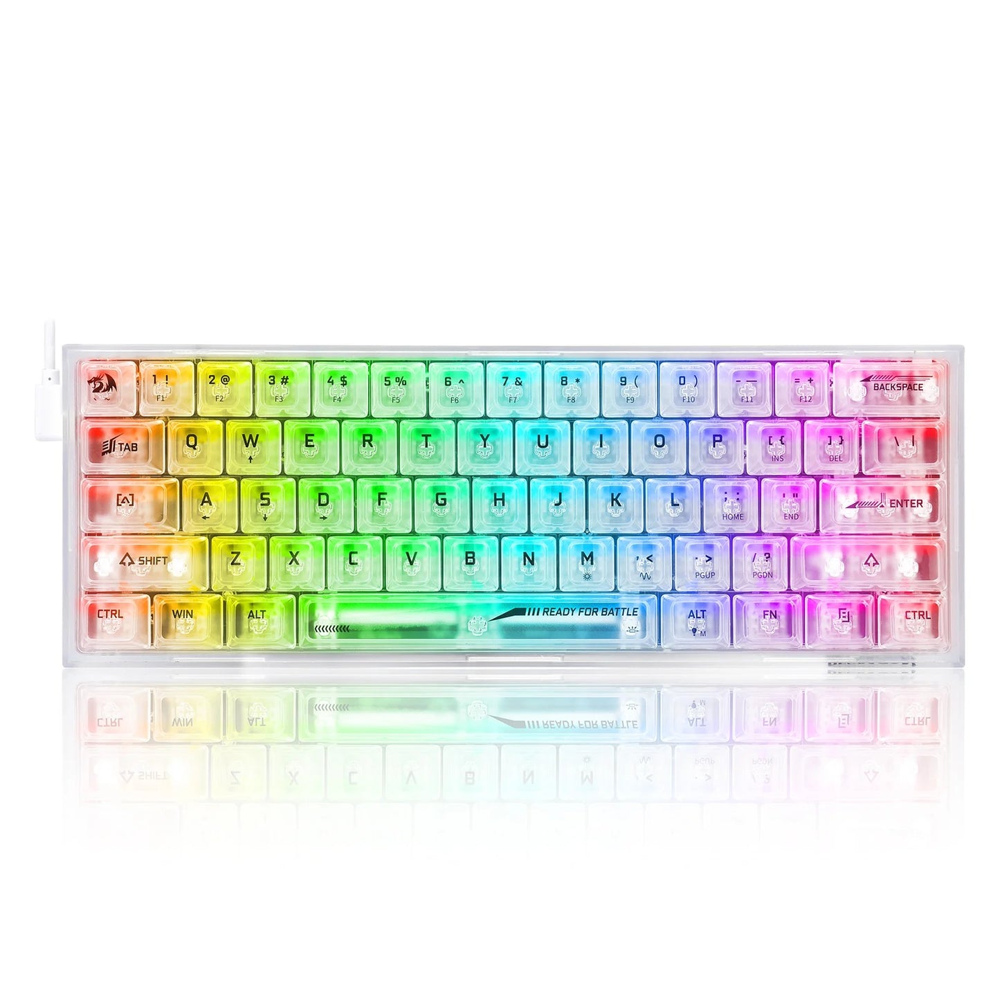 Redragon K617CT-RGB 60% Wired Transparent RGB Gaming Keyboard