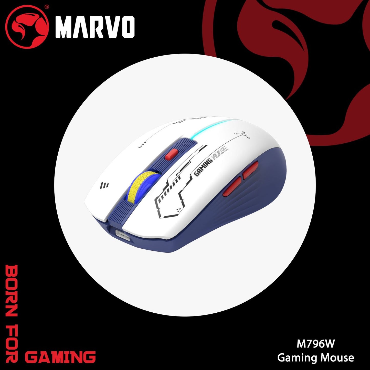 ماوس ألعاب M796W Capo 20 ثنائي الوضع ببلوتوث