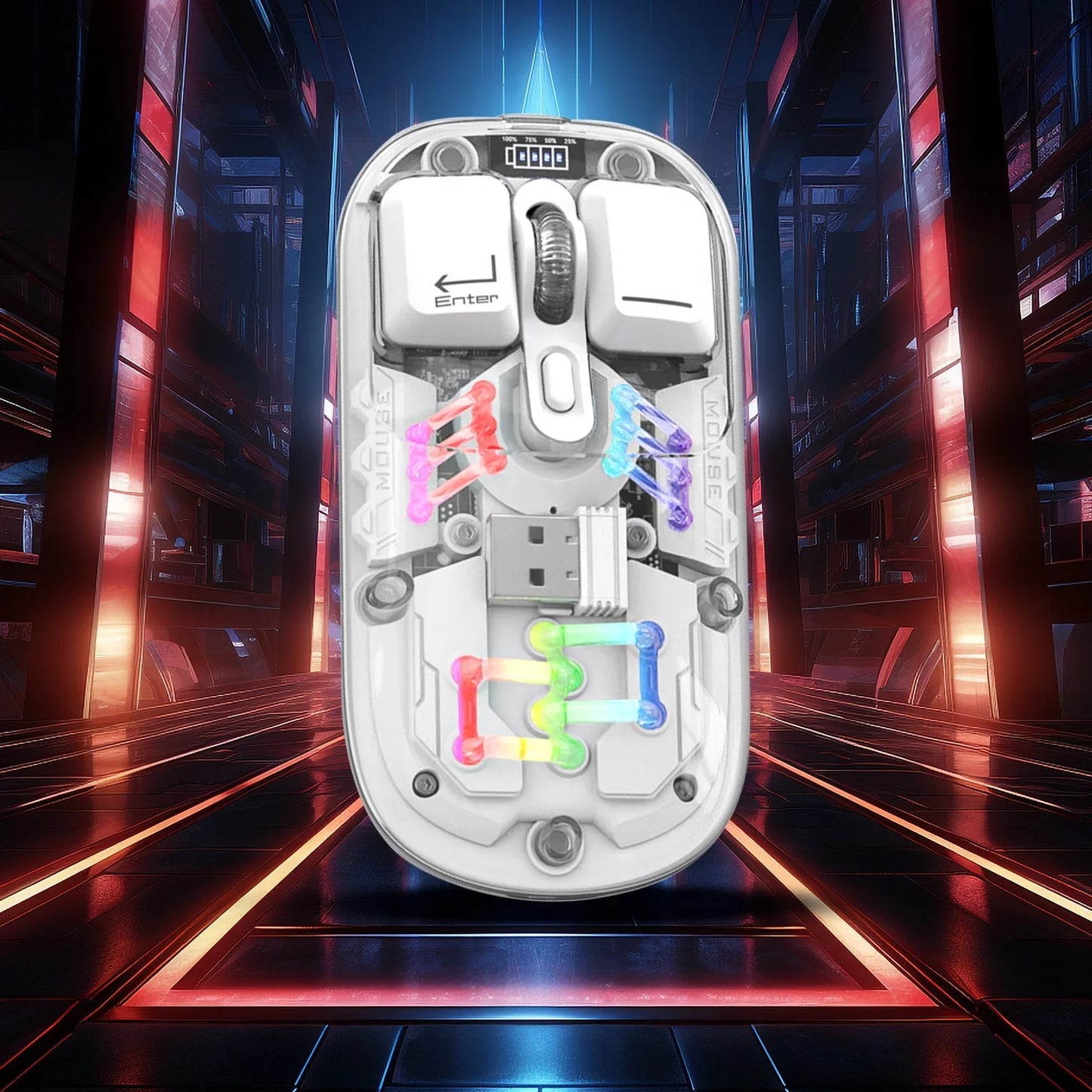 ماوس ألعاب M808W Prism 20W لاسلكي مزدوج بلوتوث و2.4G