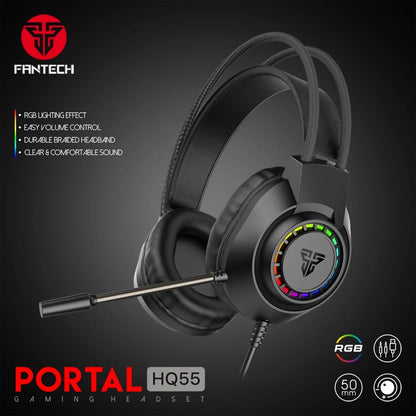 Fantech Portal HQ55 3.5mm RGB Gaming Headset