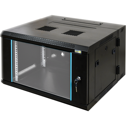 6U Wall Mount Server Rack Cabinet 600x450x350mm with 4-socket PDU and cooling fan in Jordan Amman and Irbid from SAMMAN.JO and AlSamman For Computer