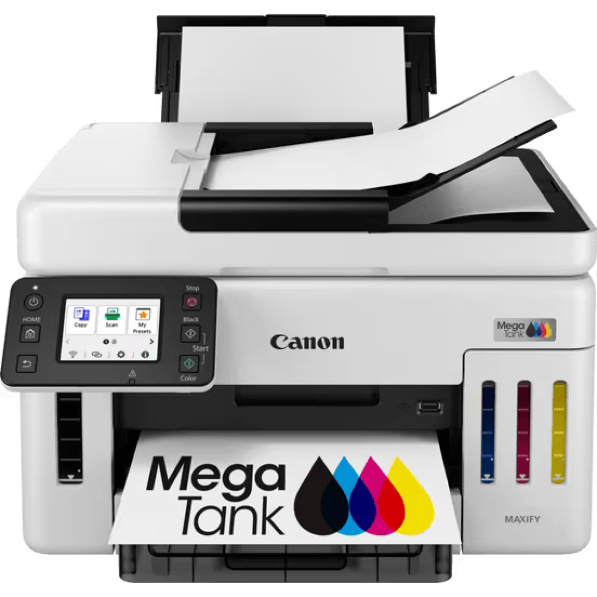 Canon MAXIFY GX6140 wireless MegaTank refillable ink printer with auto duplex 50-sheet ADF Wi-Fi Ethernet and color touchscreen from SAMMAN.JO