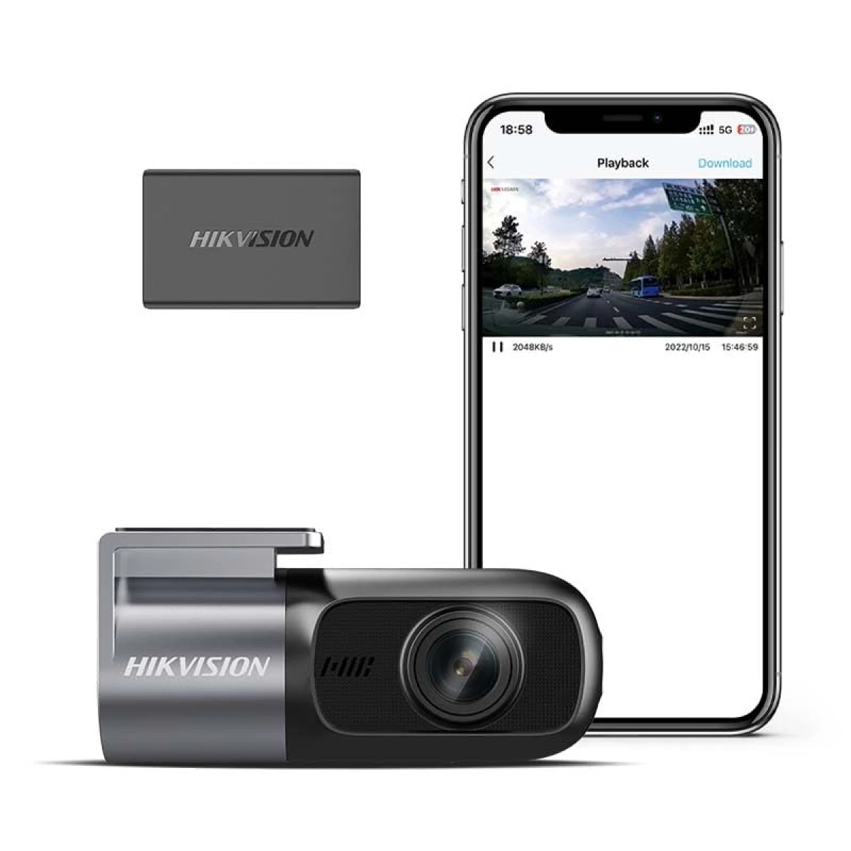 Hikvision AE-DC4018-D1 PRO 1440P front dash camera with Wi-Fi G-Sensor F1.55 lens and compact design from Al-Samman Computer Jordan